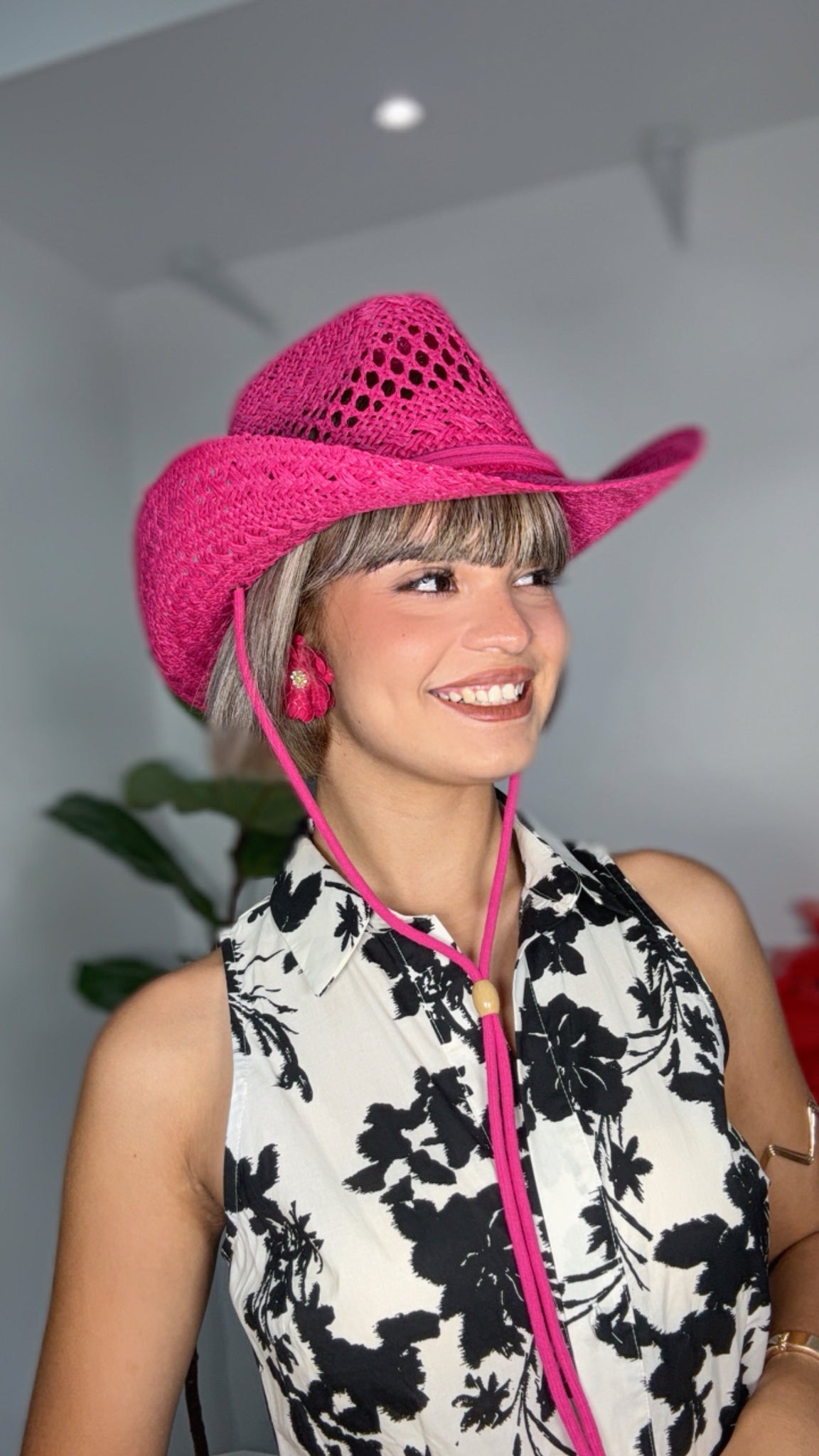 Cowgirl Boricua Fucsia Hat
