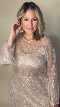 Champagne Sequins Midi Dress