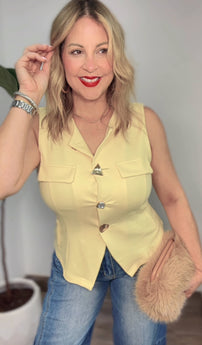 Butter Chic Button Vest Top
