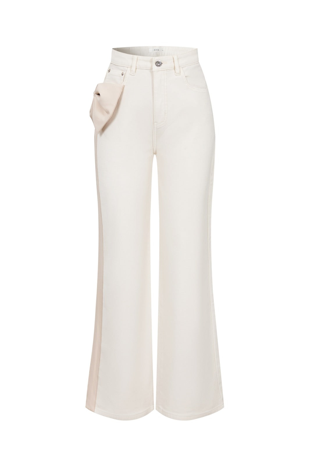 Ivory Bow Statement Denim