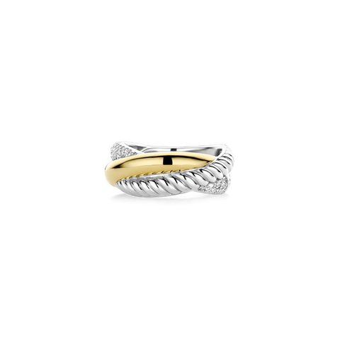 Ti Sento Ring  Twist Gold & Silver