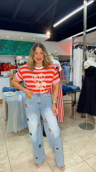 Coastal Lobster Stripe Tee