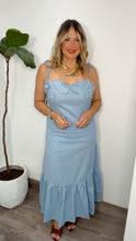 Blue Petal Midi Dress
