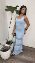 Sky Blue Scalloped Dress
