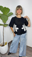 Black Flower Top