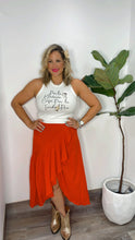 Red Wrap Around Skirt