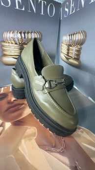 Olive Mocasines