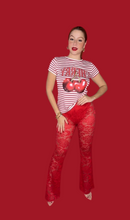 Red Lace Pant