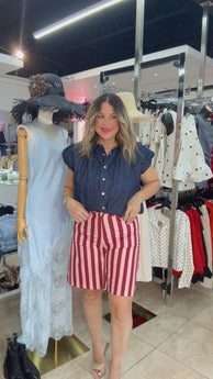 Italian Tailored Stripe Shorts
