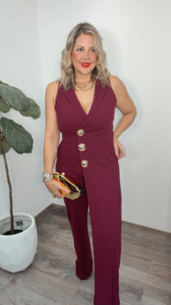 Wine & Gold Jumpsuit