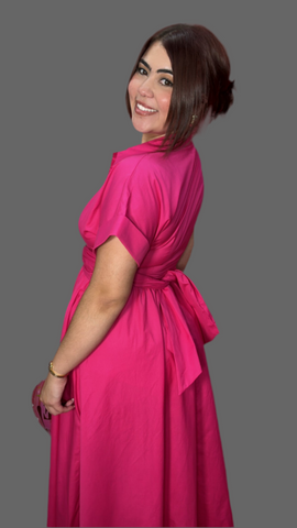 Pink Pocket Maxi Dress