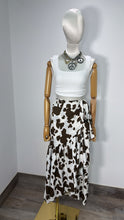 Brown Cow Print Wrap Around Skirt