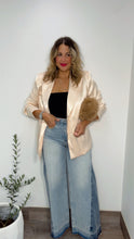 Champagne Lace Back Blazer