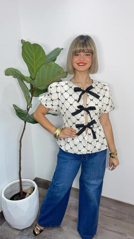 Bow Ivorry Blouse