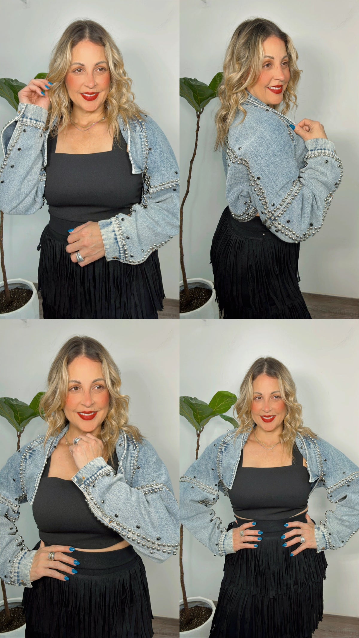 Harley Studded  Denim Jacket
