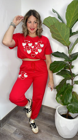 Set Viajero Red  Hearts Pearl