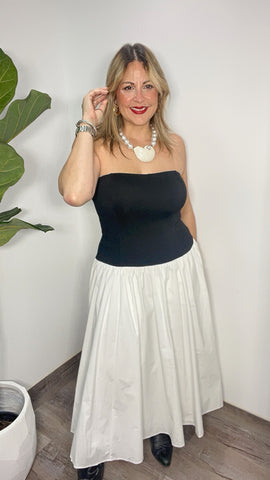 Zara Black & White Maxi Dress