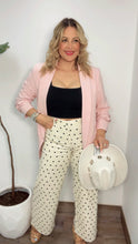Polka Dot  Ivory Denim Pants