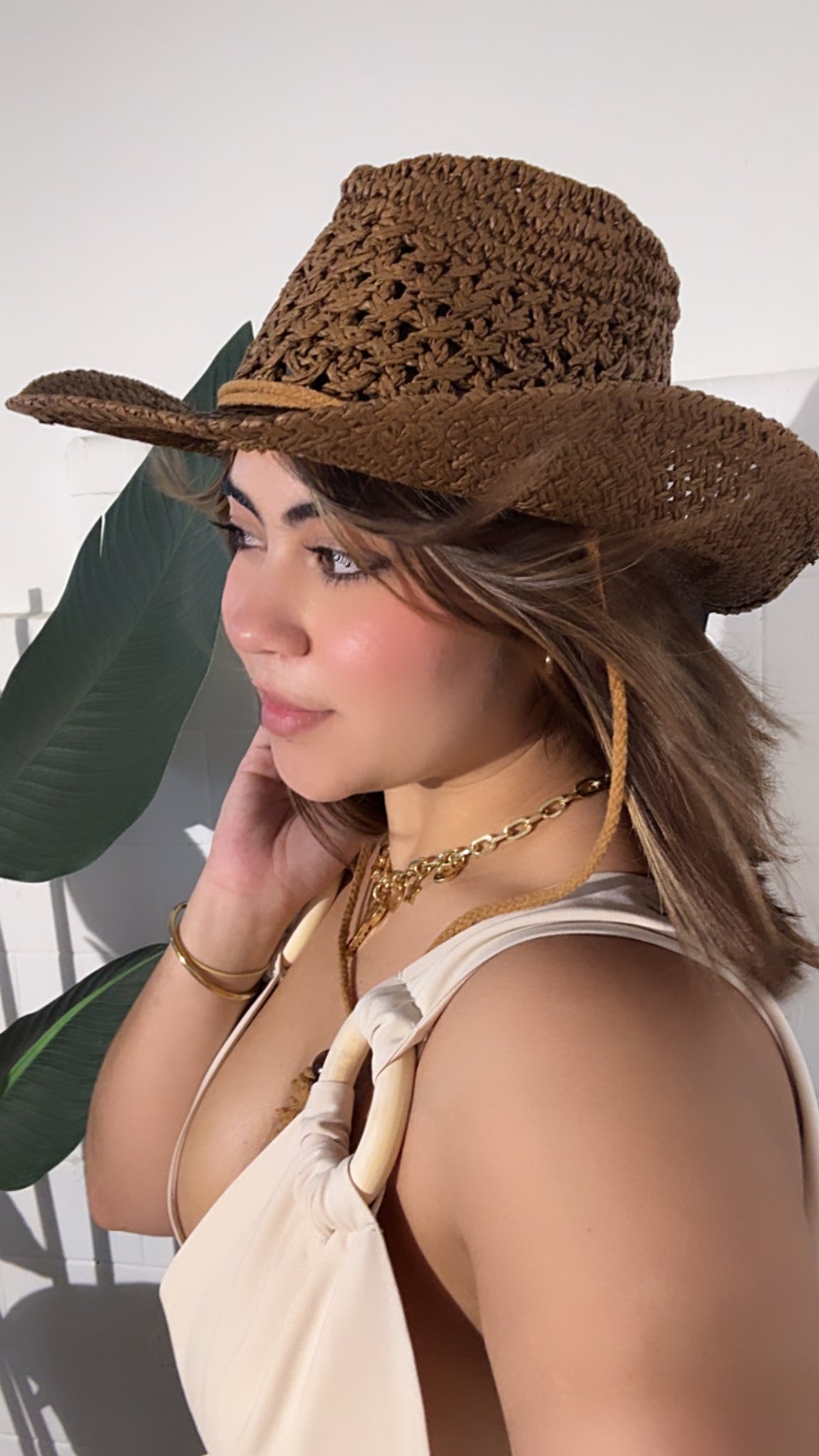 Beach Brown Cow Girl Hat