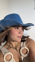 Dark Denim Cow Girl Hat