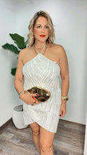 White Luxe Pleats Dress