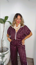 Burgundy Polka Dot Set