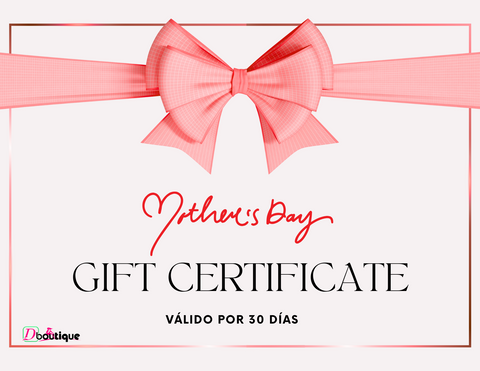 Mother's Day Gift Certificate