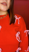 Red Pink Bow Sweater