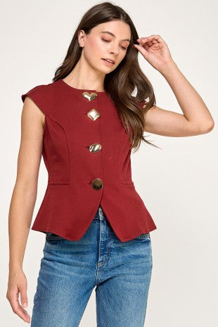 Burgundy Icon Top