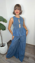 Flare Denim Top & Pants Set