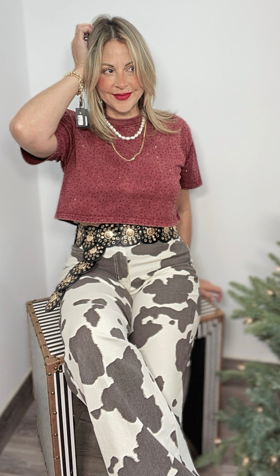 Black & Gold Boho Belt