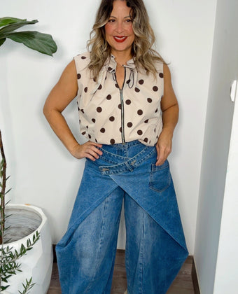 Denim Skant Wide Leg Jean