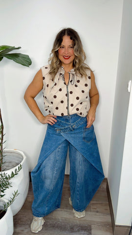 Denim Skant Wide Leg Jean