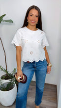 Gracia White Denim Top