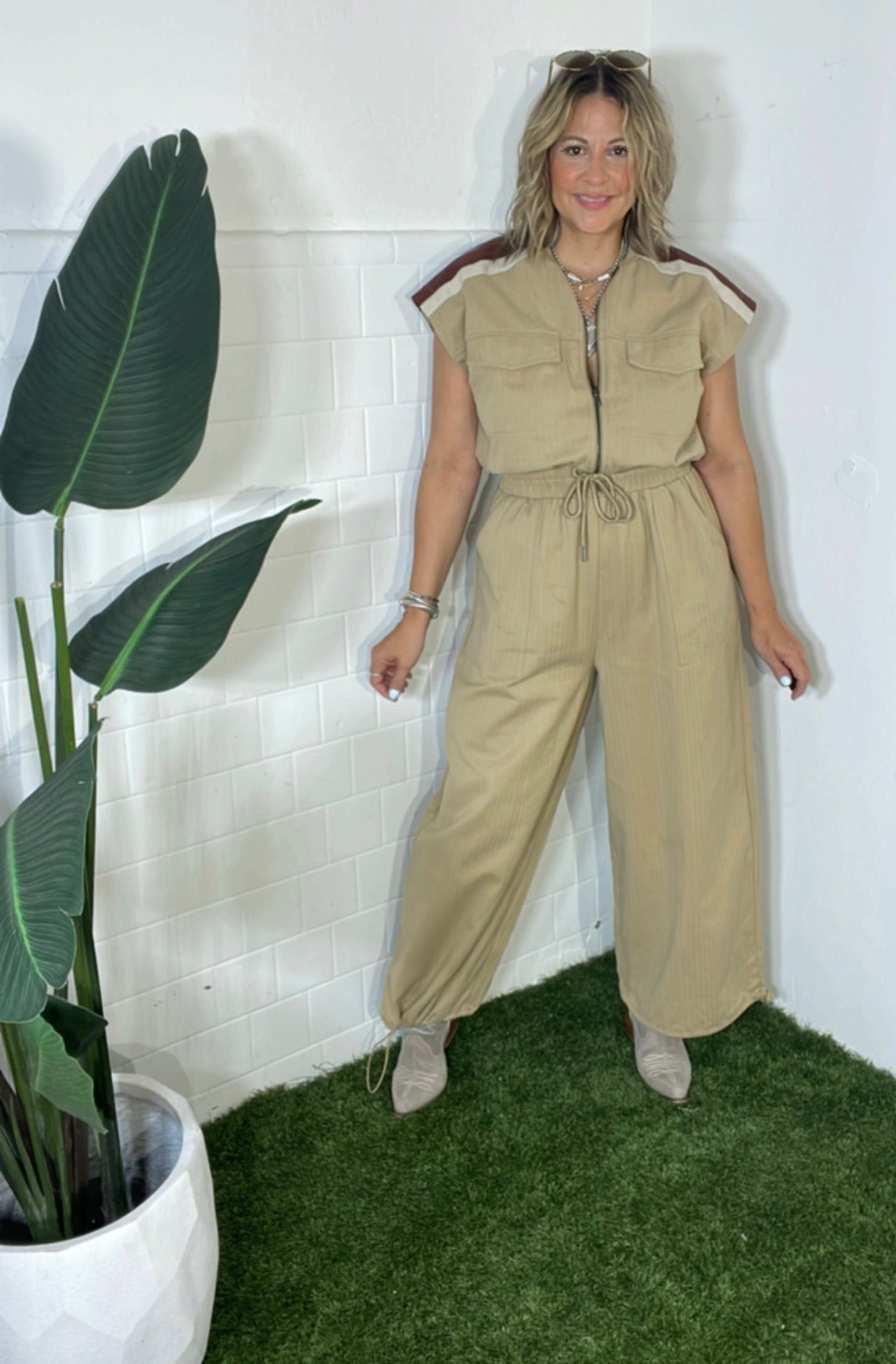 Olivia Camel Jumpsuit