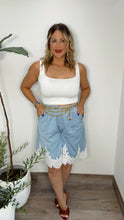 Santorini Lace Denim Bermuda