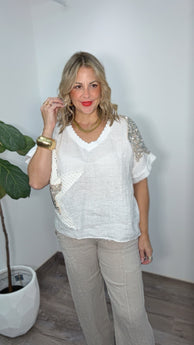 White Star Patch Italy Blouse