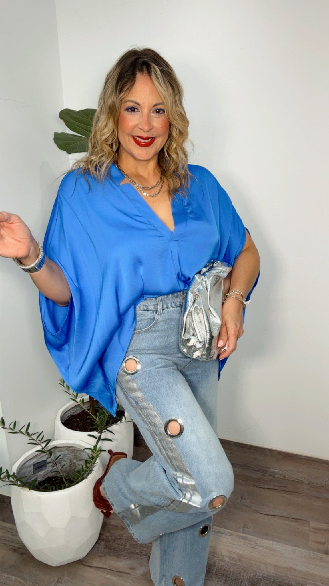 Retro Grommet Denim Jeans