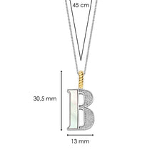 Mother Pearl  Letter B Pendant Necklace