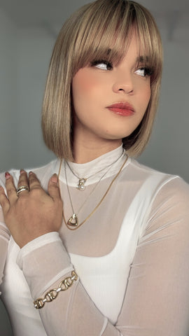 Tisento Mother of Pearl Stone Necklace Christmas Collection