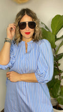 Gabriela Blue Stripes  Dress