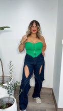 Cut Out Dark Denim Jean