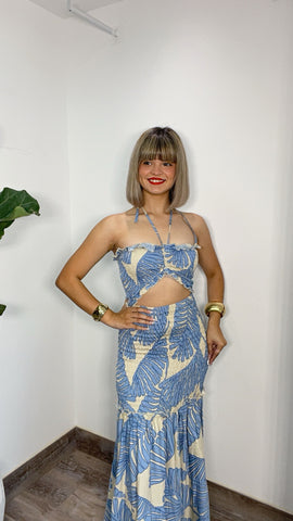 Baby Blue Leafs Dress
