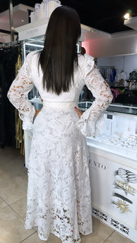 White Embroidery Dress