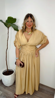 Luxe Caramel Flow Dress
