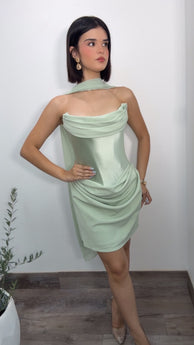 Sage Corset Dress