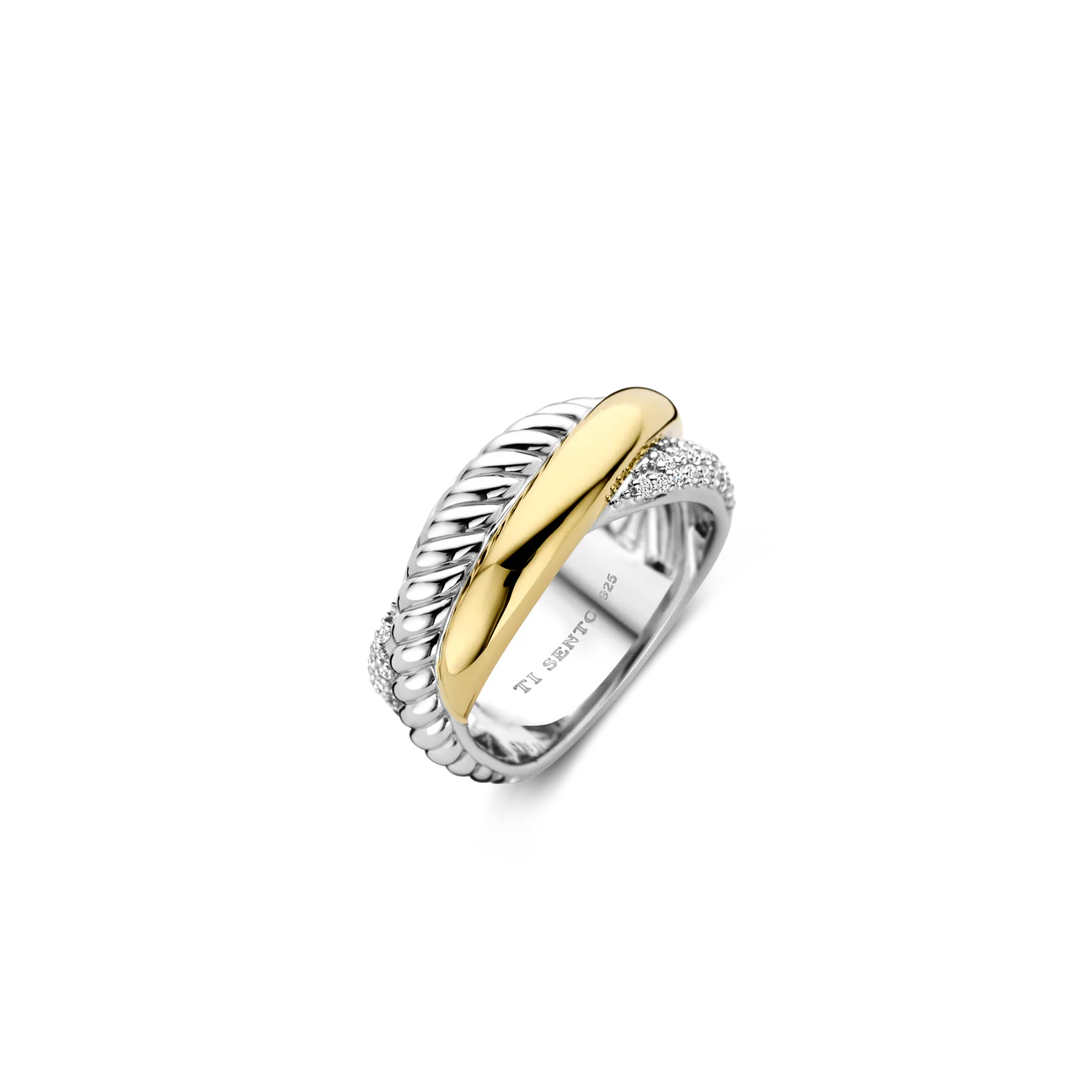 Ti Sento Ring  Twist Gold & Silver