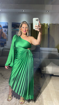 Jess Emerald Green One Shoulder Dress