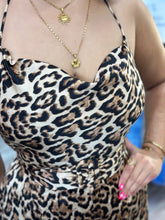 Animal Print Satin Jumpsuit