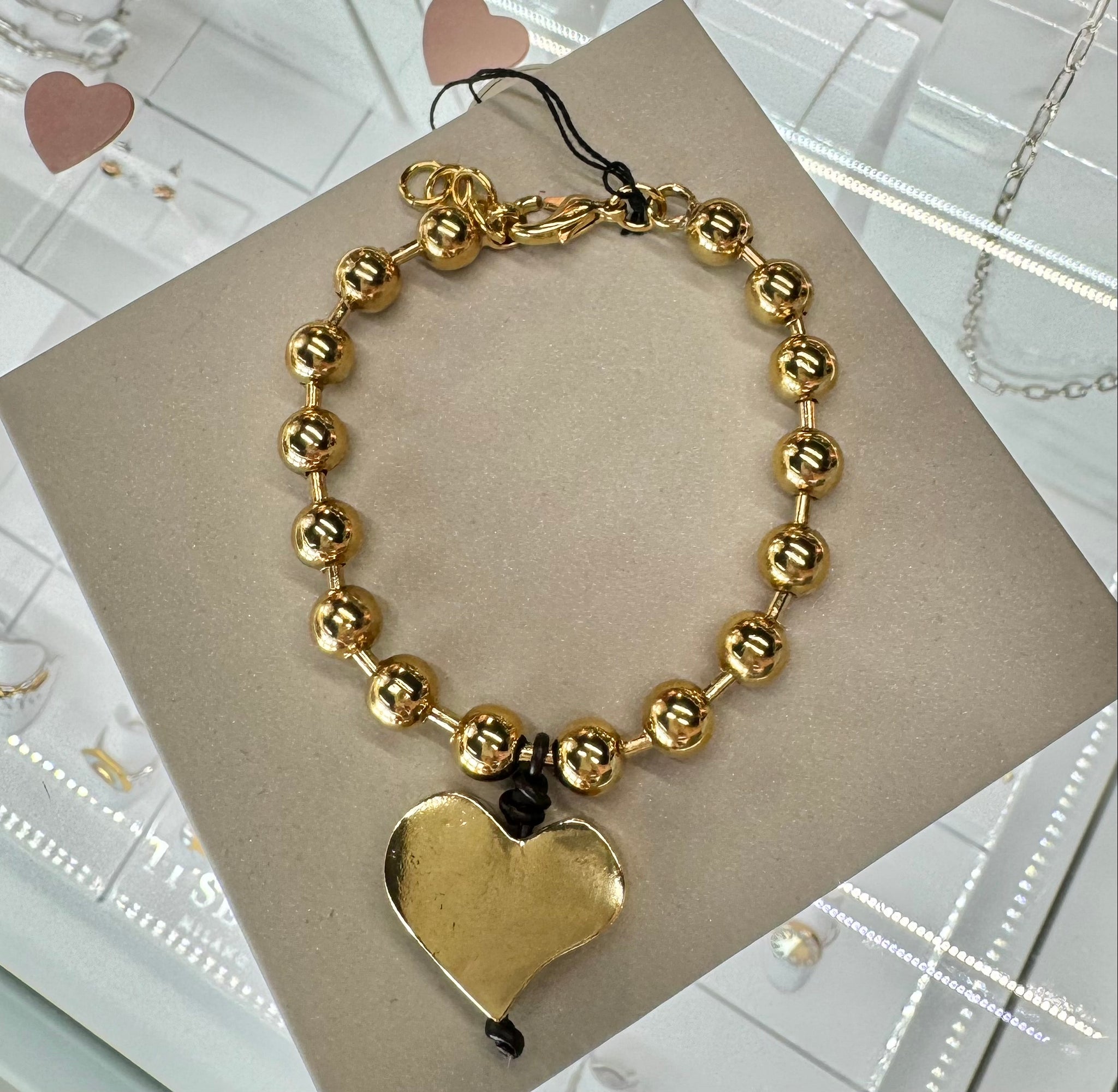 Tucco Heart Ball Chain Bracelet